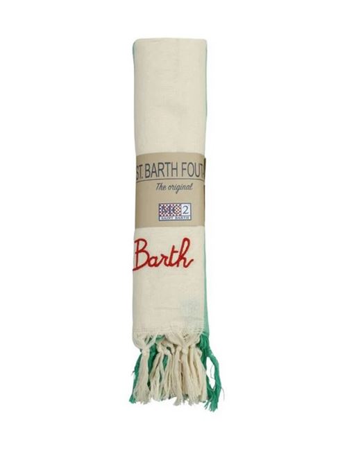 ultra light beach towel with fringe MC2 SAINT BARTH | FOUTAS LIGHT N-00193H57 EMB STRIPES POP